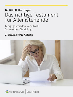 cover image of Das richtige Testament für Alleinstehende